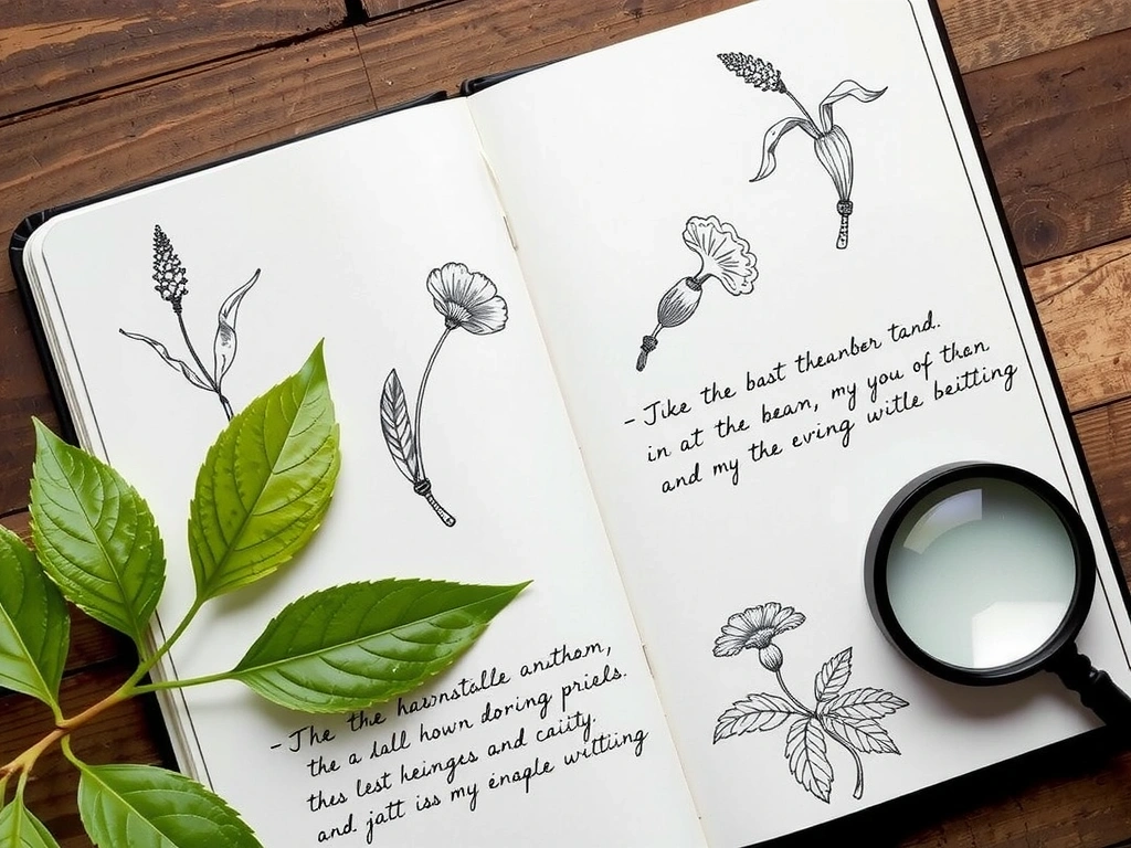 Botanical study notebook