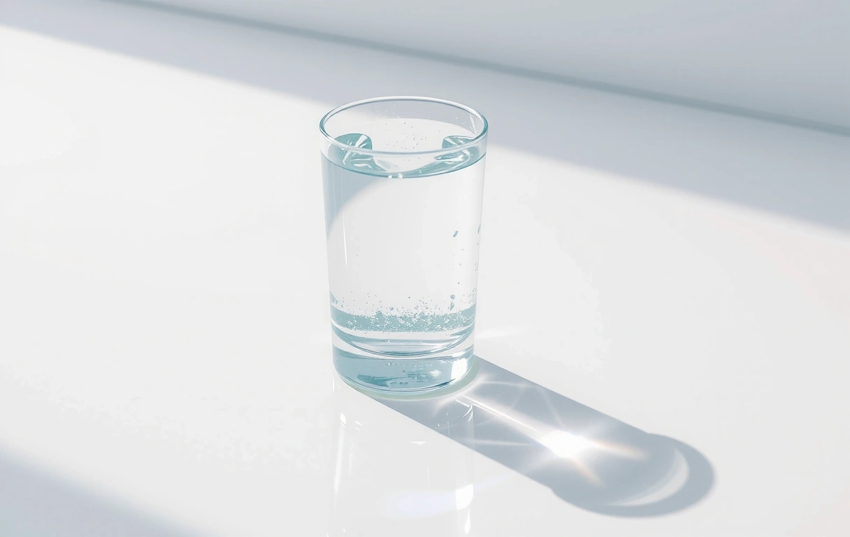 Refracted light on a clean surface